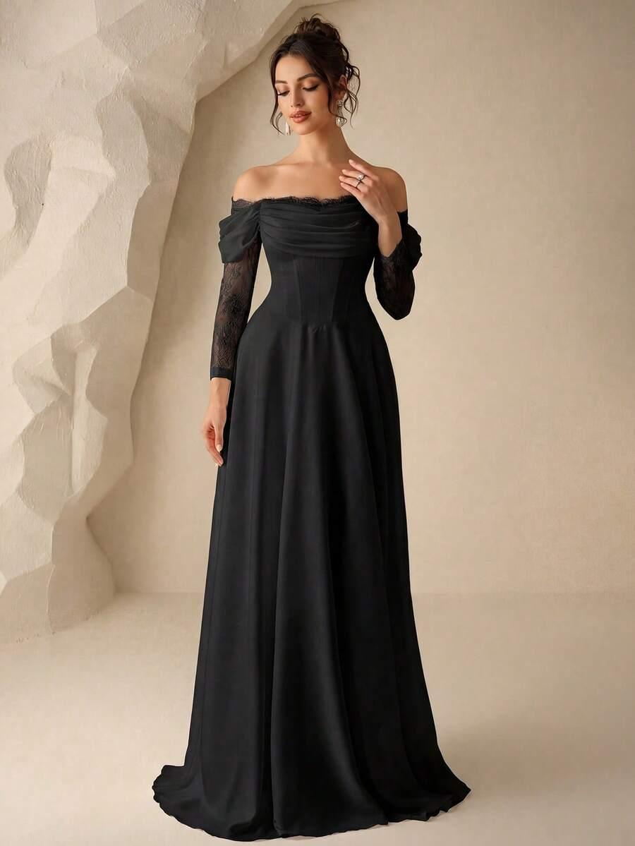 CZARNA MAXI SUKIENKA