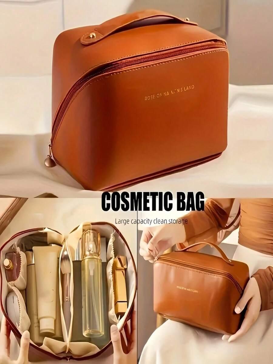 beżowa kosmetyczka zamek