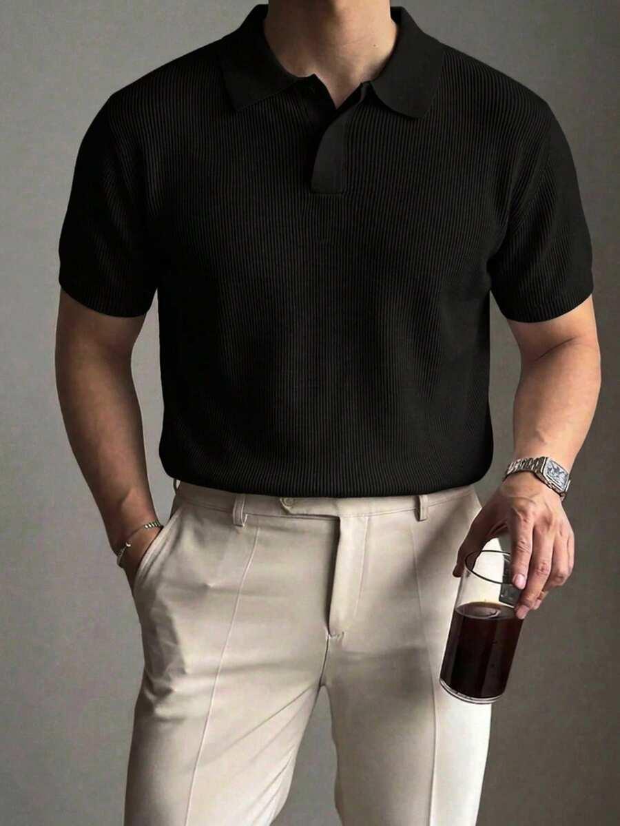 czarna koszulka polo