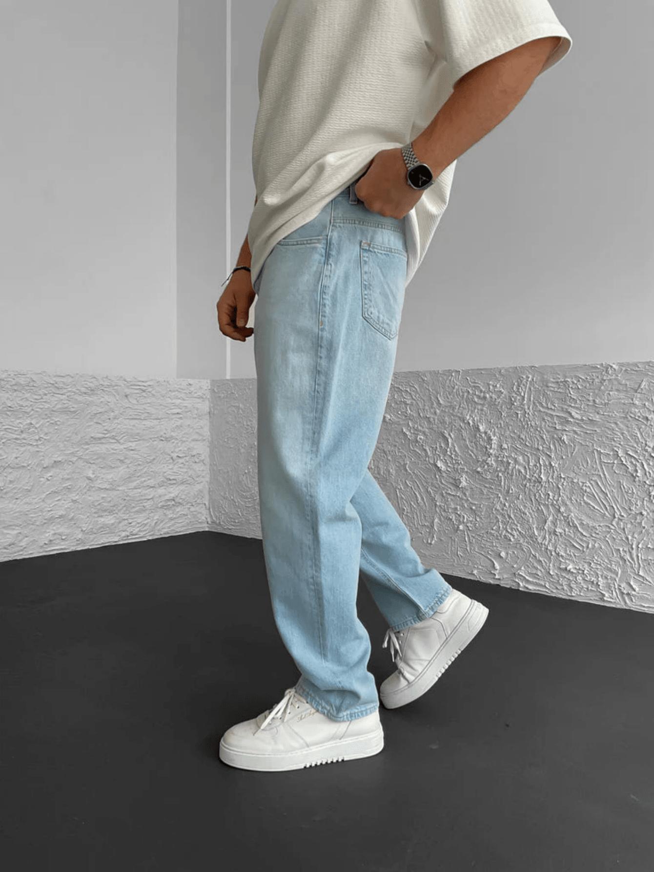 NIEBIESKIE SPODNIE JEANS 