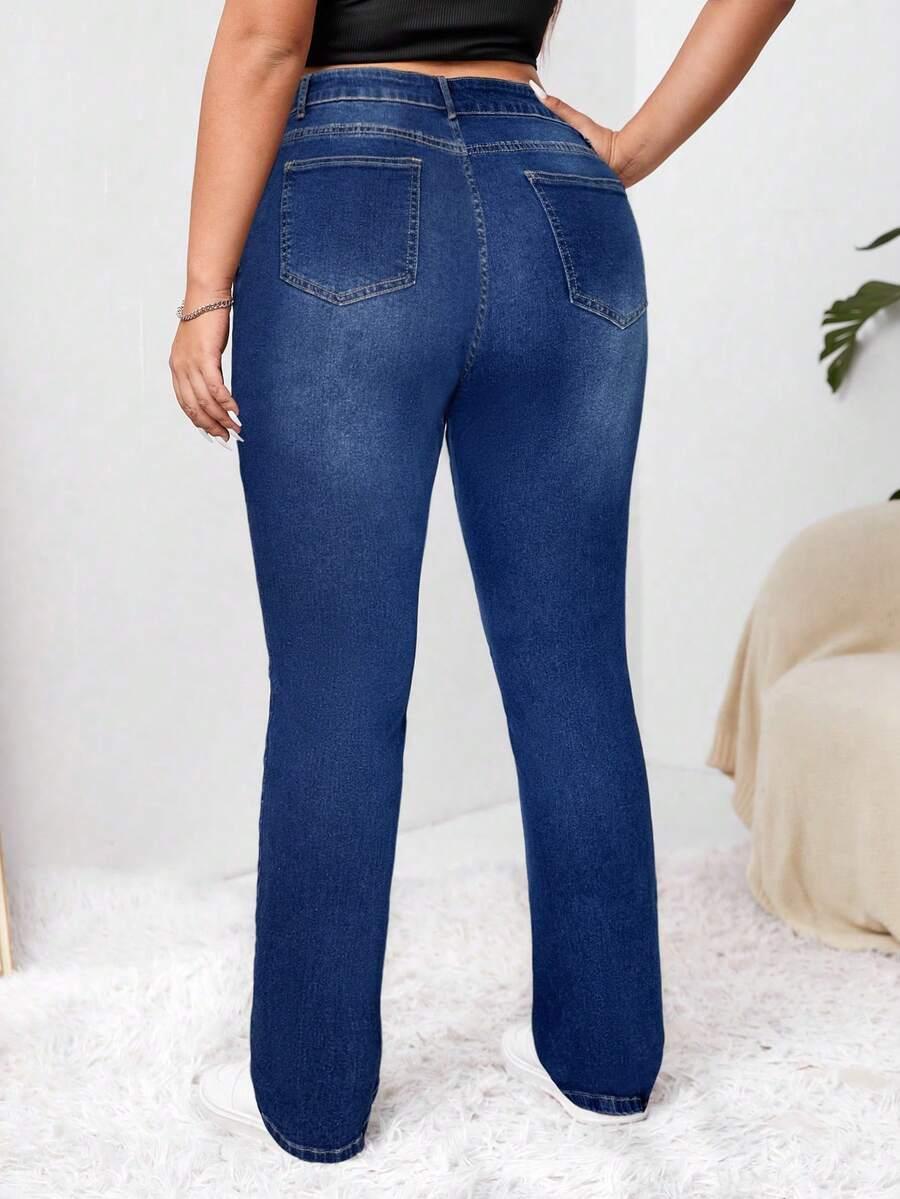 niebieskie jeansy wysoki stan