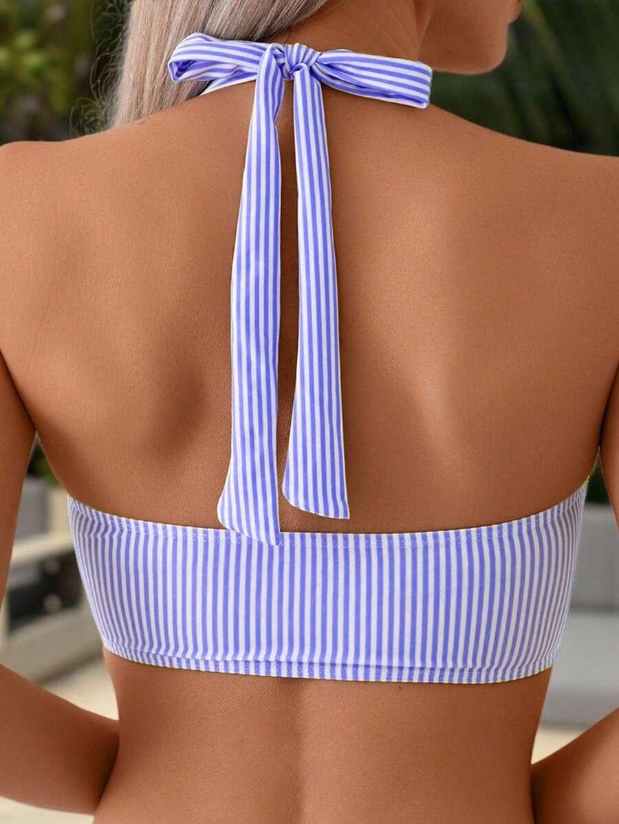 DWUCZĘŚCIOWY KOMPLET BIKINI W PASKI