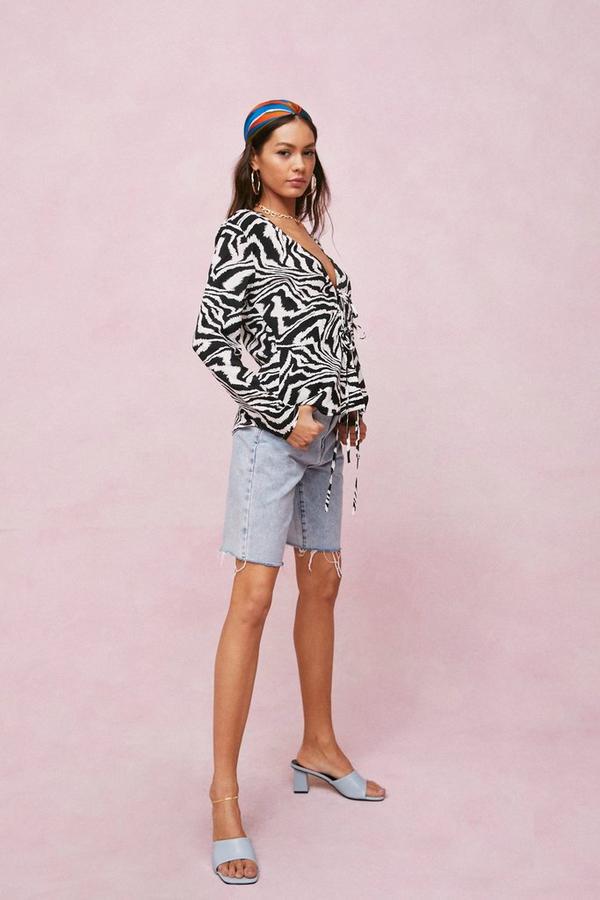 kopertowa bluzka zebra print