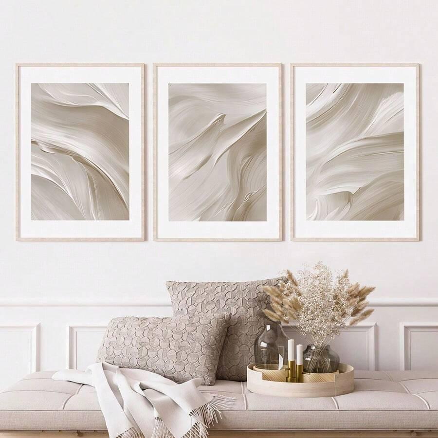 beżowy plakat 3-pack