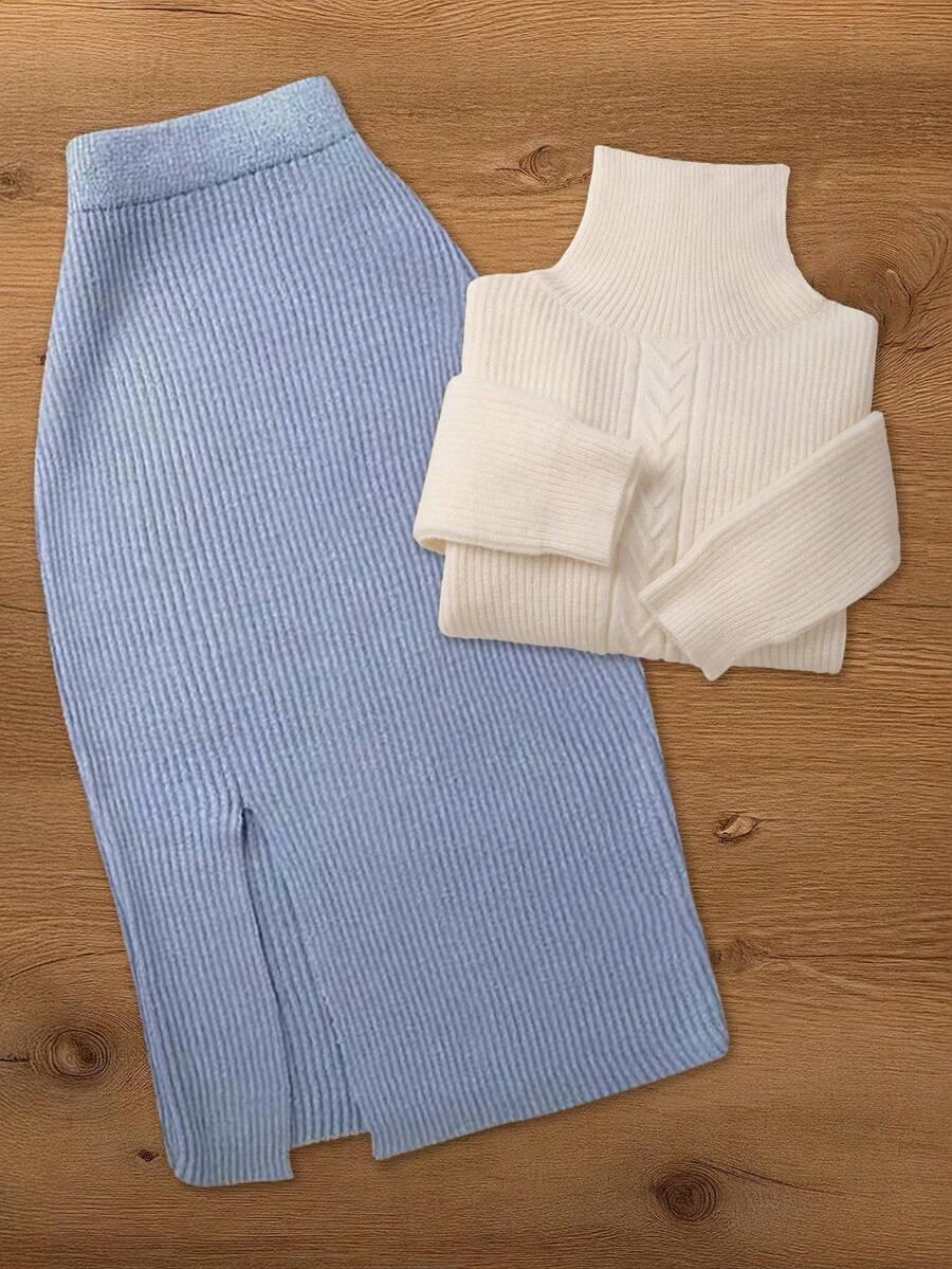 sweter spódnica komplet