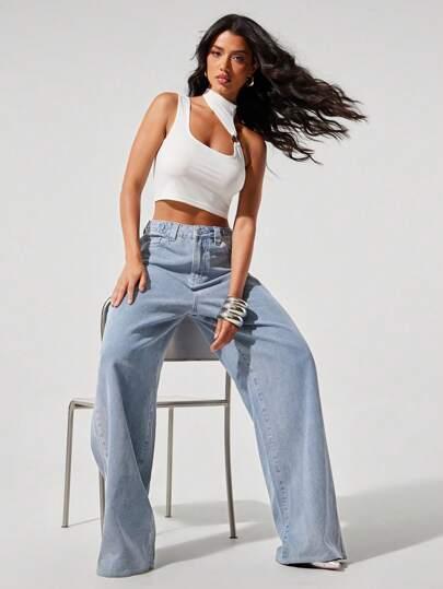 NIEBIESKIE SPODNIE JEANS