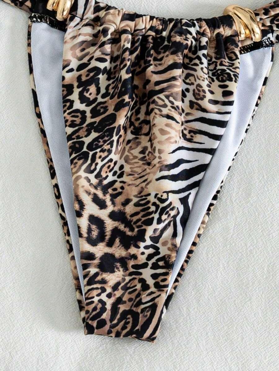 DWUCZĘŚCIOWY STRÓJ KĄPIELOWY ANIMAL PRINT