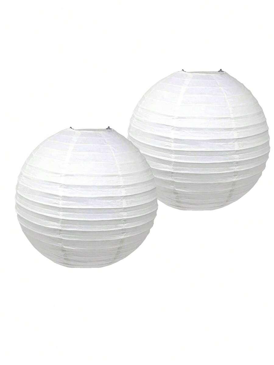 biały papierowy lampion 2-pack
