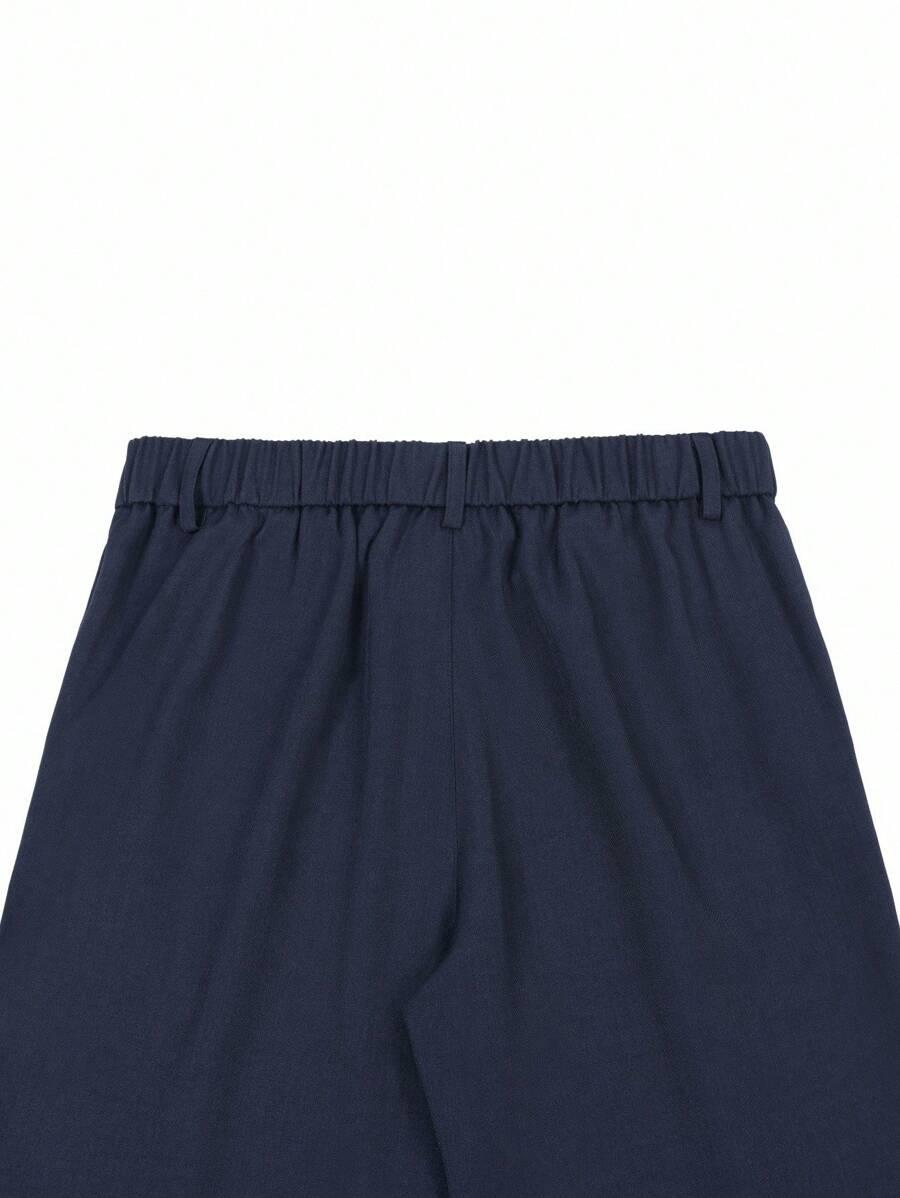 granatowe spodnie casual