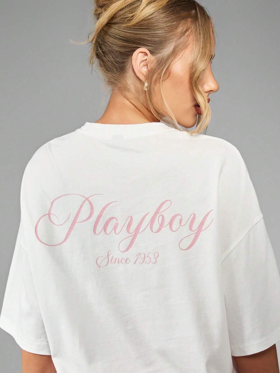 T-SHIRT DAMSKI BAWEŁNIANY Z NADRUKIEM