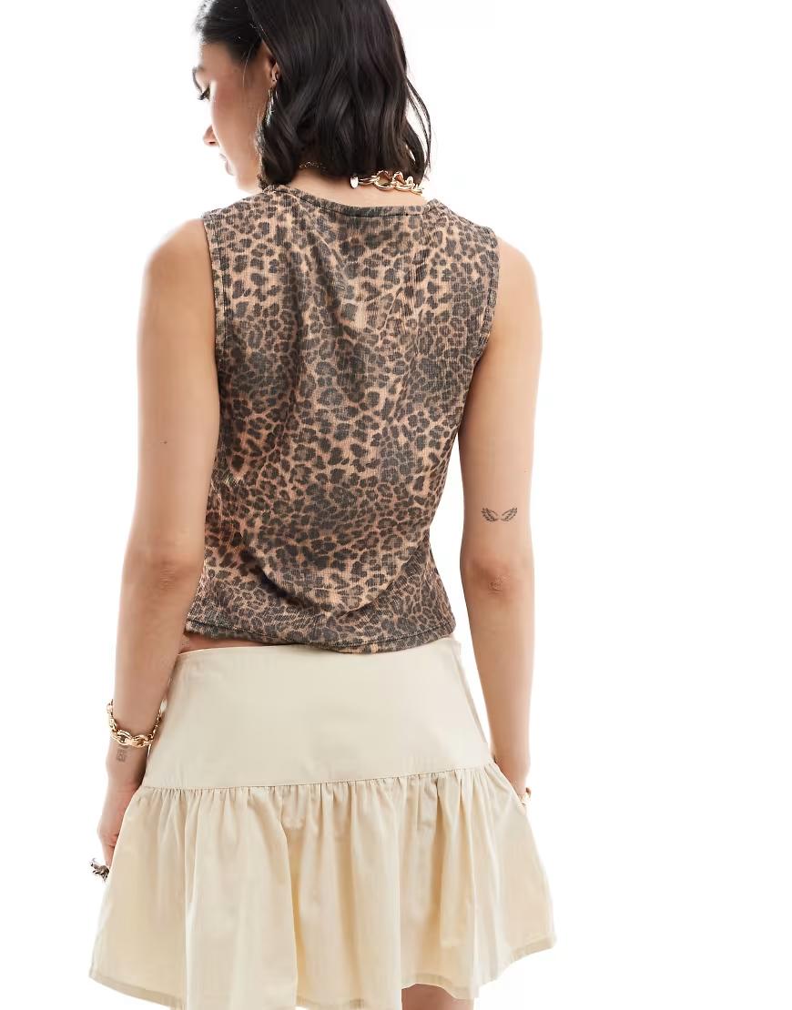 TOP WIĄZANIE ANIMAL PRINT