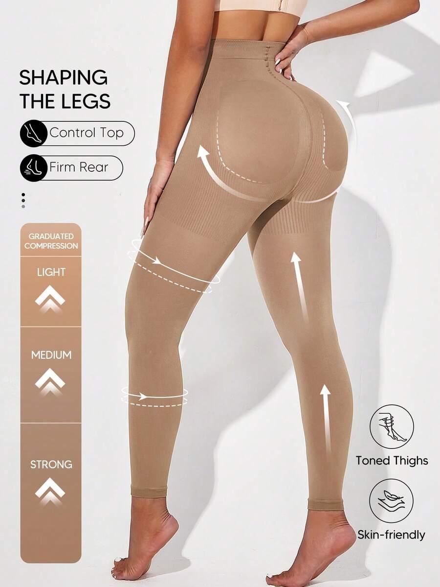 BRĄZOWE KOMPRESYJNE LEGGINSY