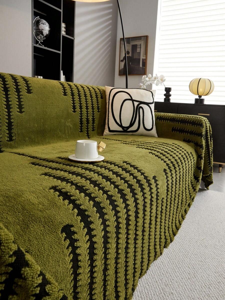 zielony koc wzór 