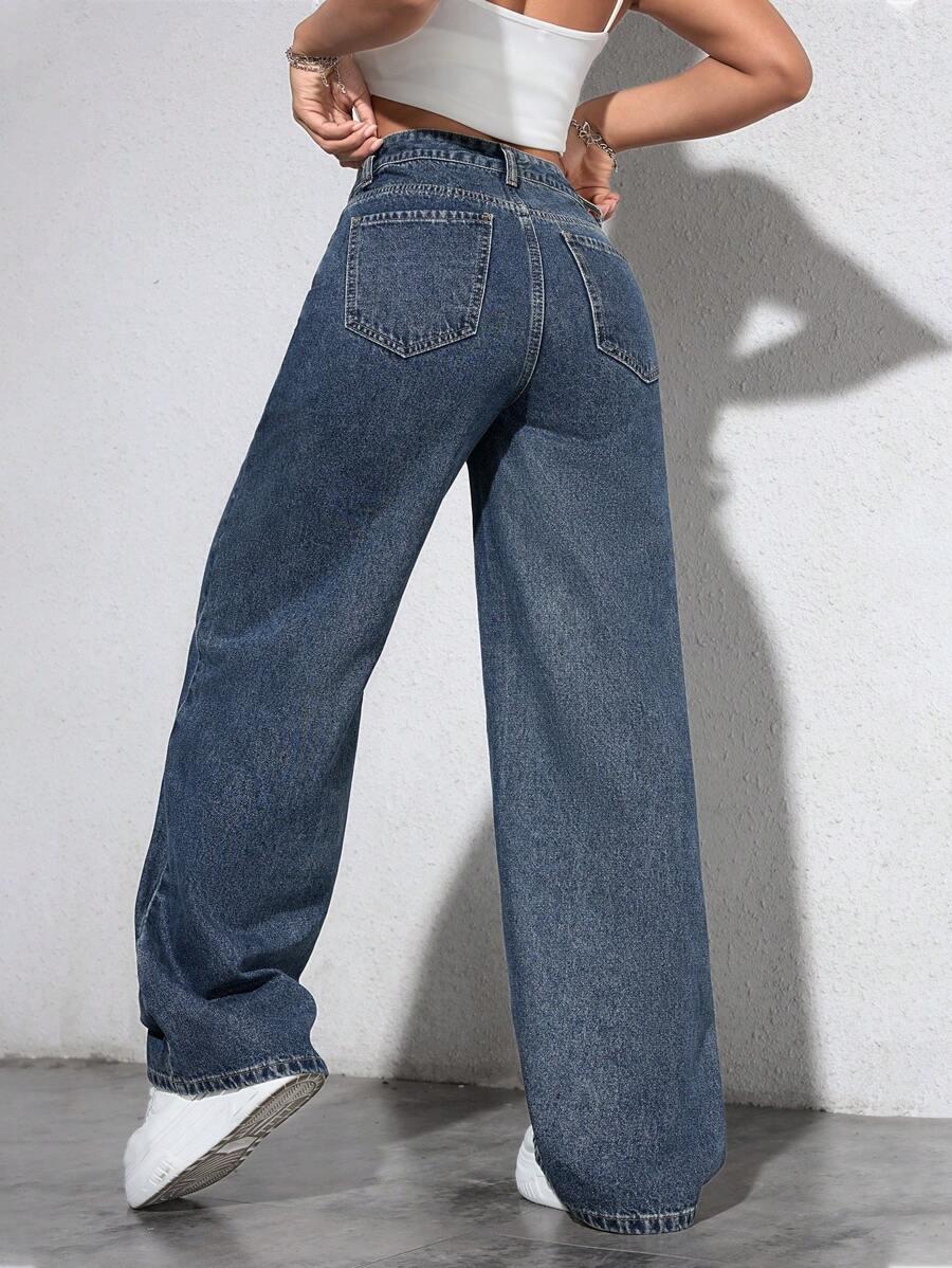 NIEBIESKIE SPODNIE JEANS KIESZENIE