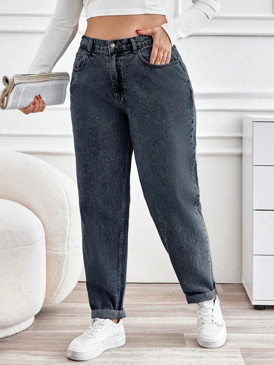 CZARNE SPODNIE JEANS
