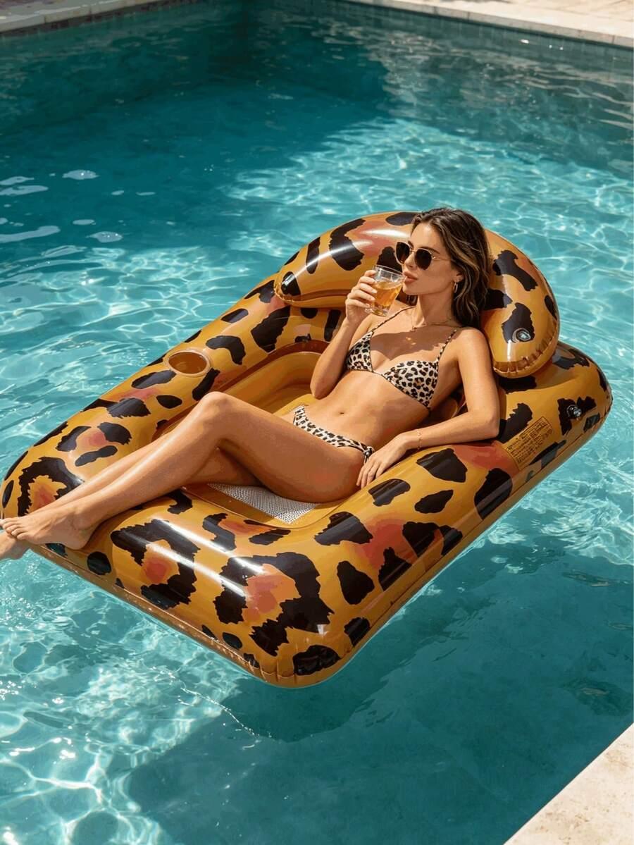 dmuchany materac animal print