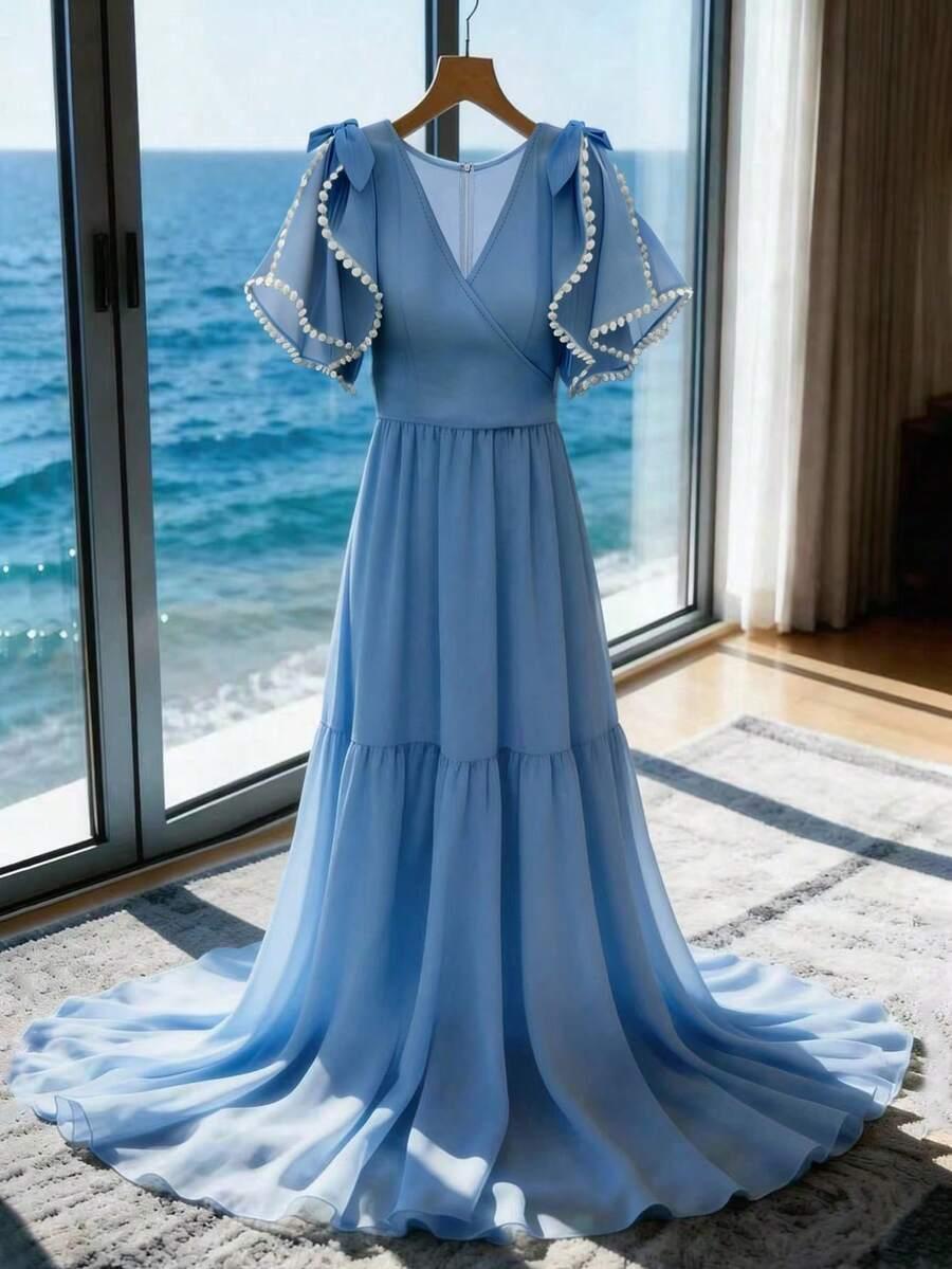 maxi sukienka v-neck