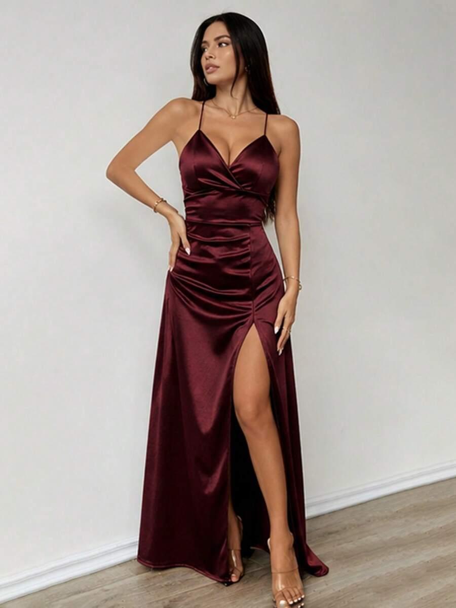 czerwona maxi sukienka