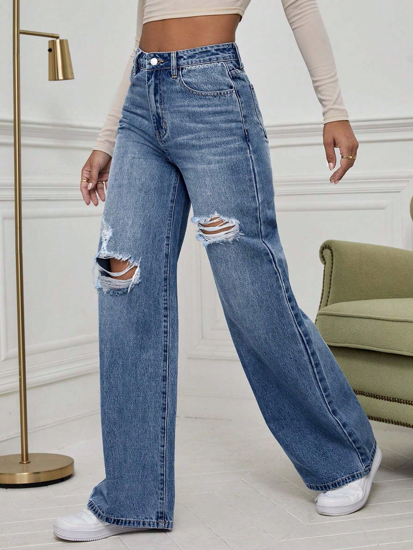 NIEBIESKIE SPODNIE JEANS