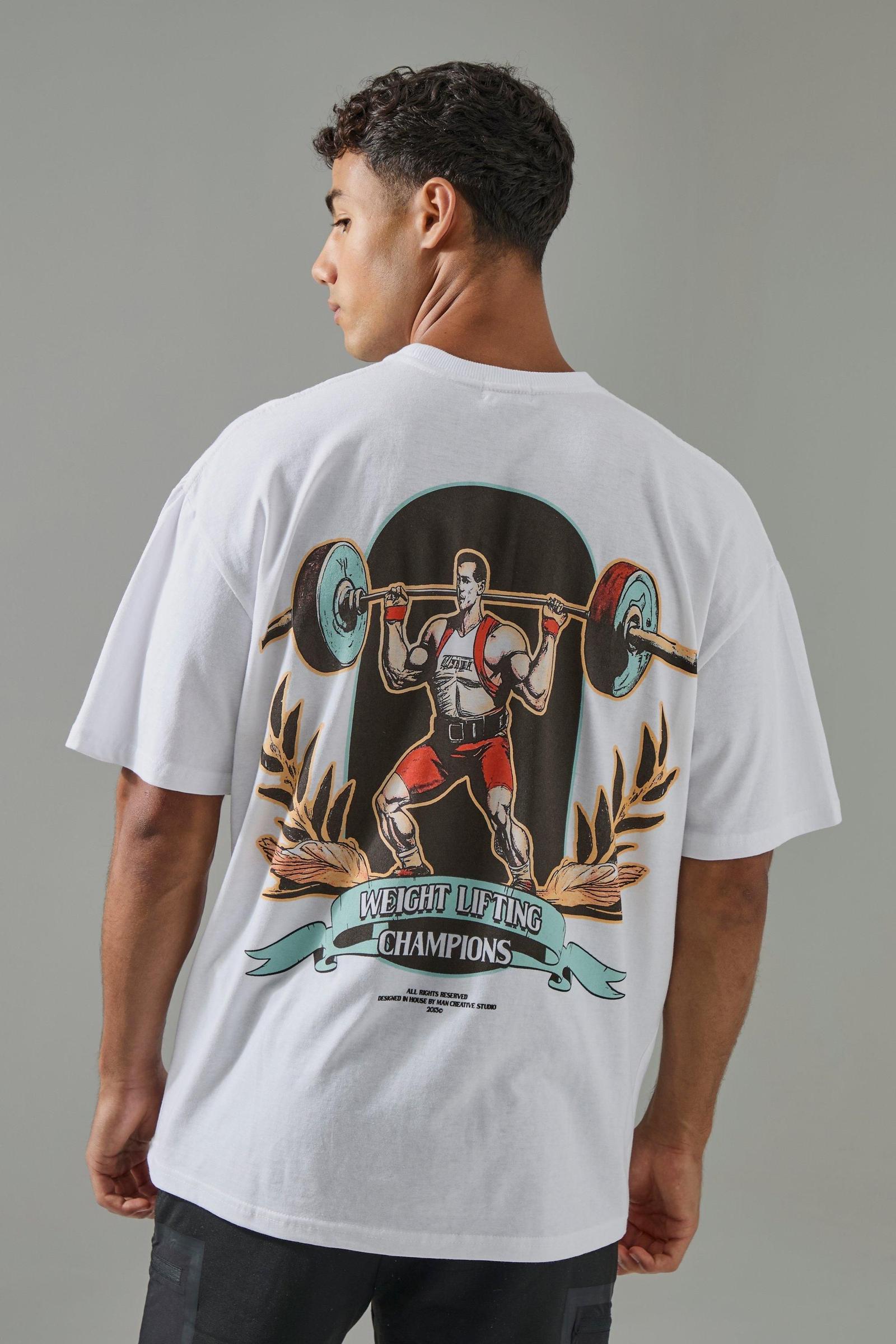 biały t-shirt nadruk