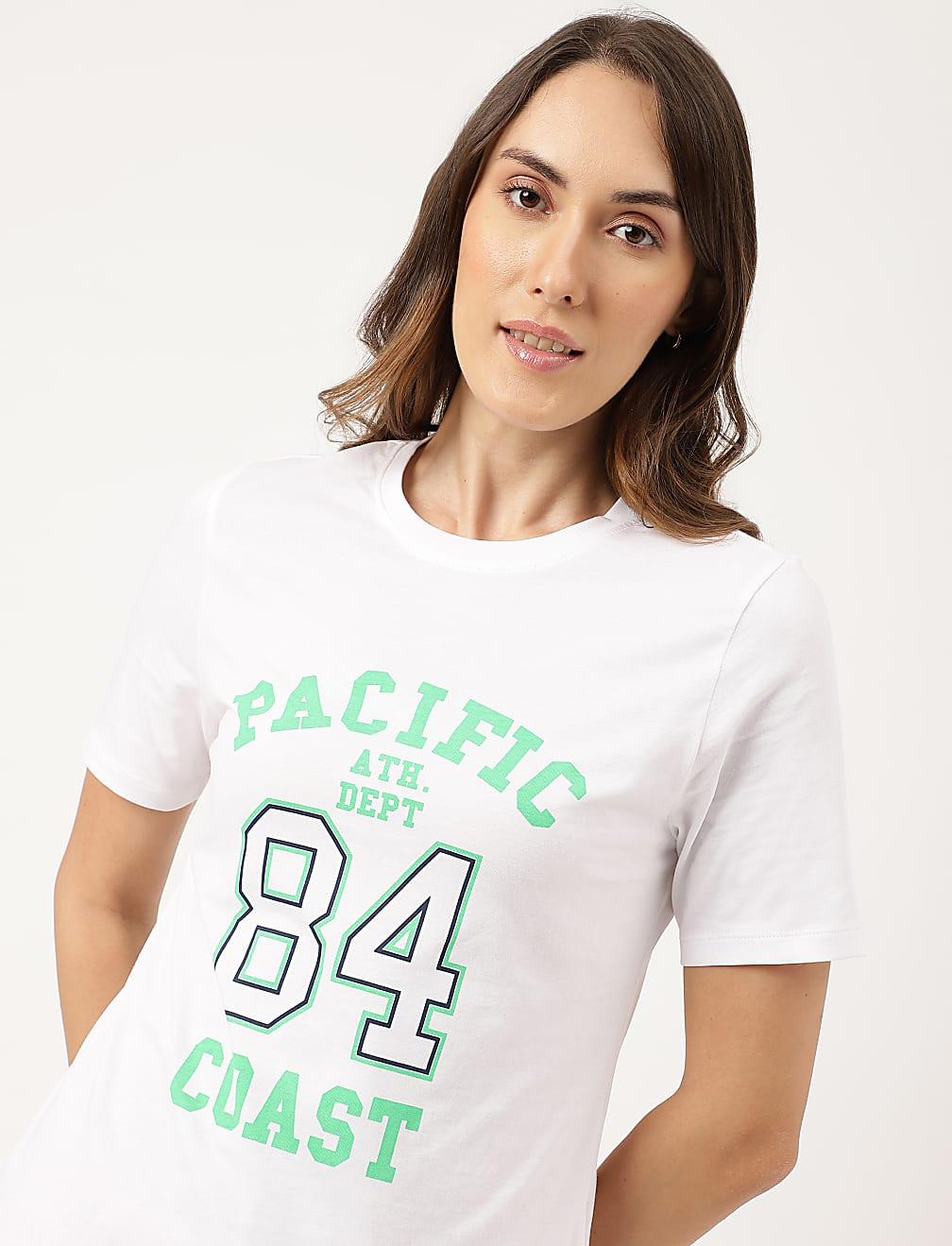 BIAŁY R-SHIRT PRINT T41-7343K-Z0