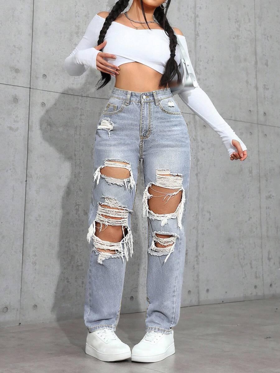 NIEBIESKIE SPODNIE JEANS