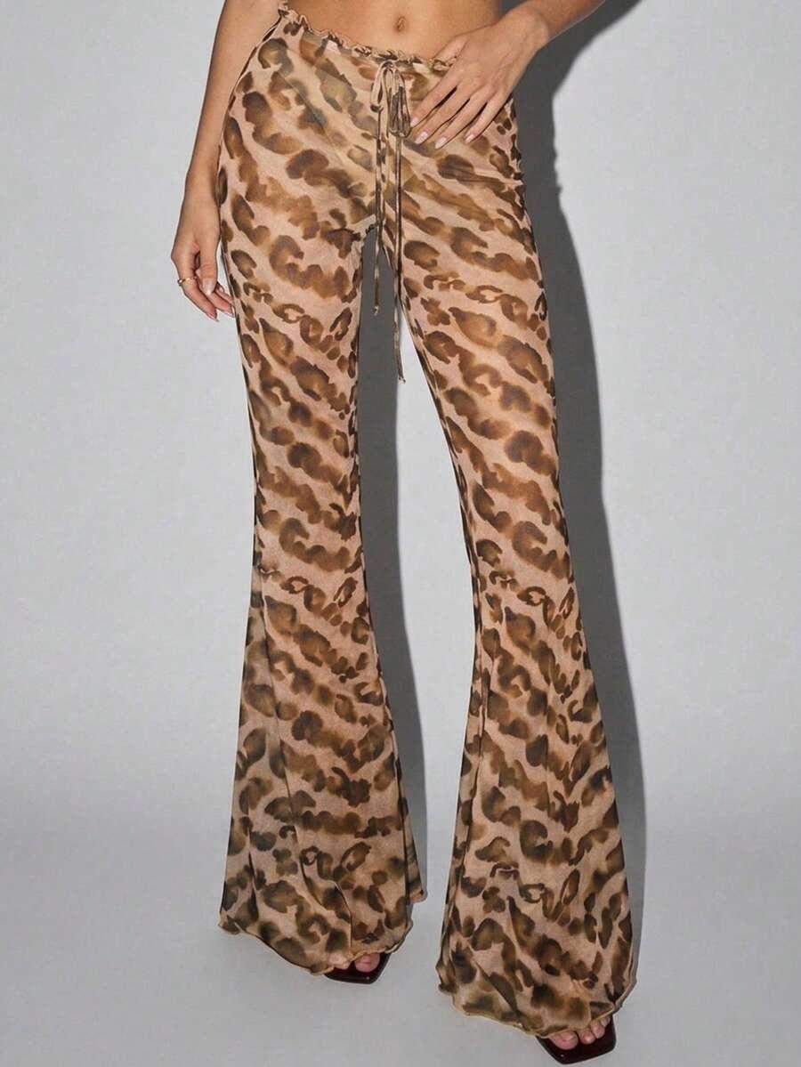 spodnie animal print siateczka