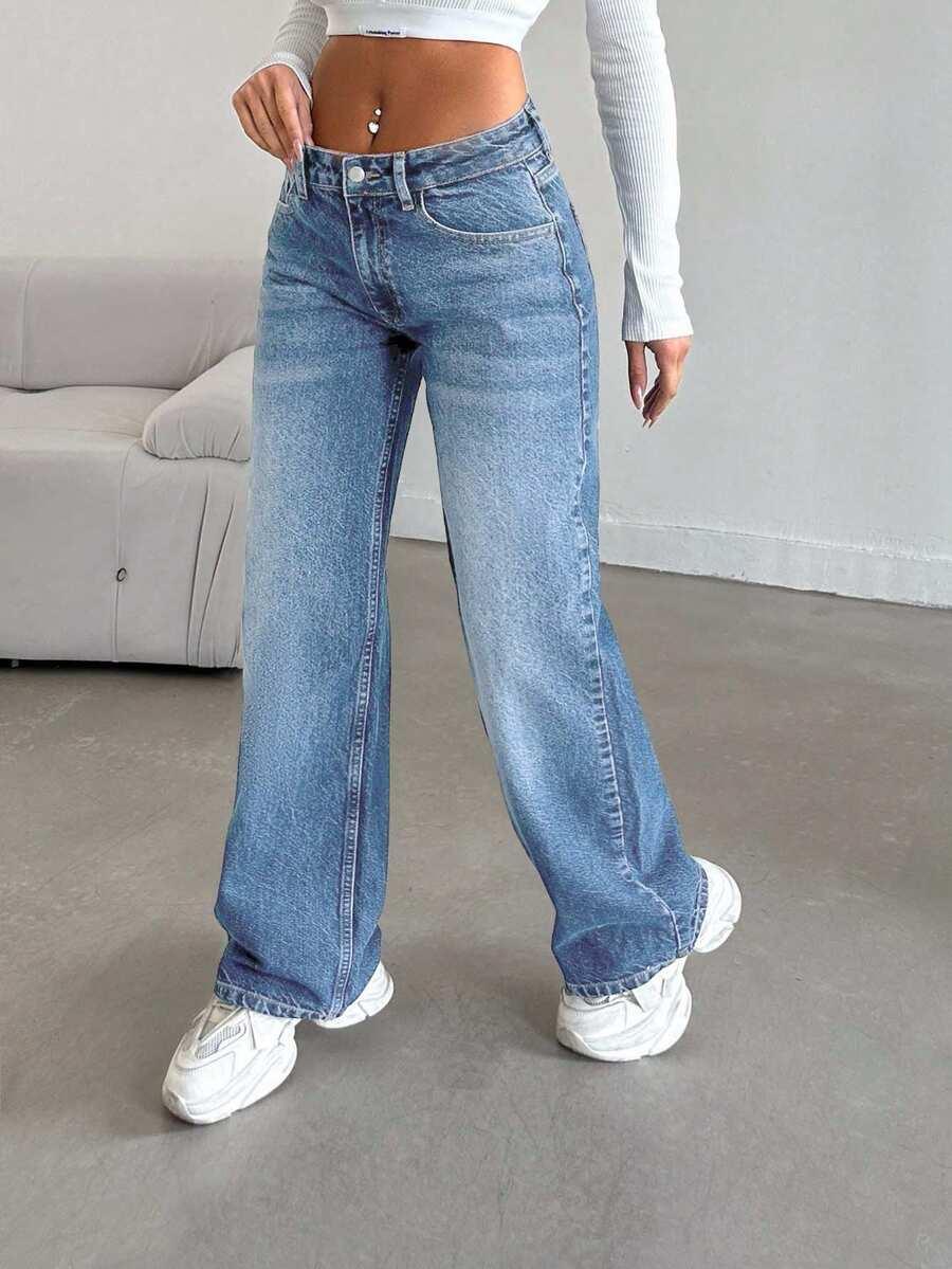 NIEBIESKIE SPODNIE JEANS