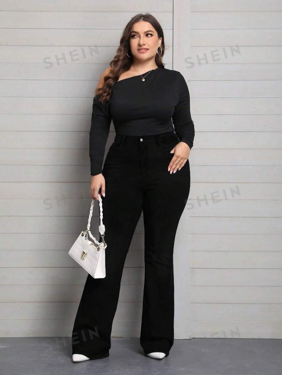 CZARNE SPODNIE JEANS