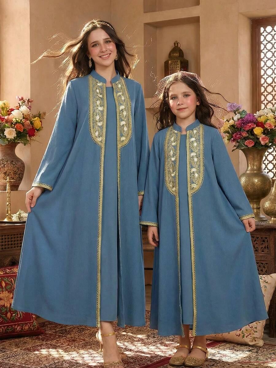 niebieska maxi sukienka