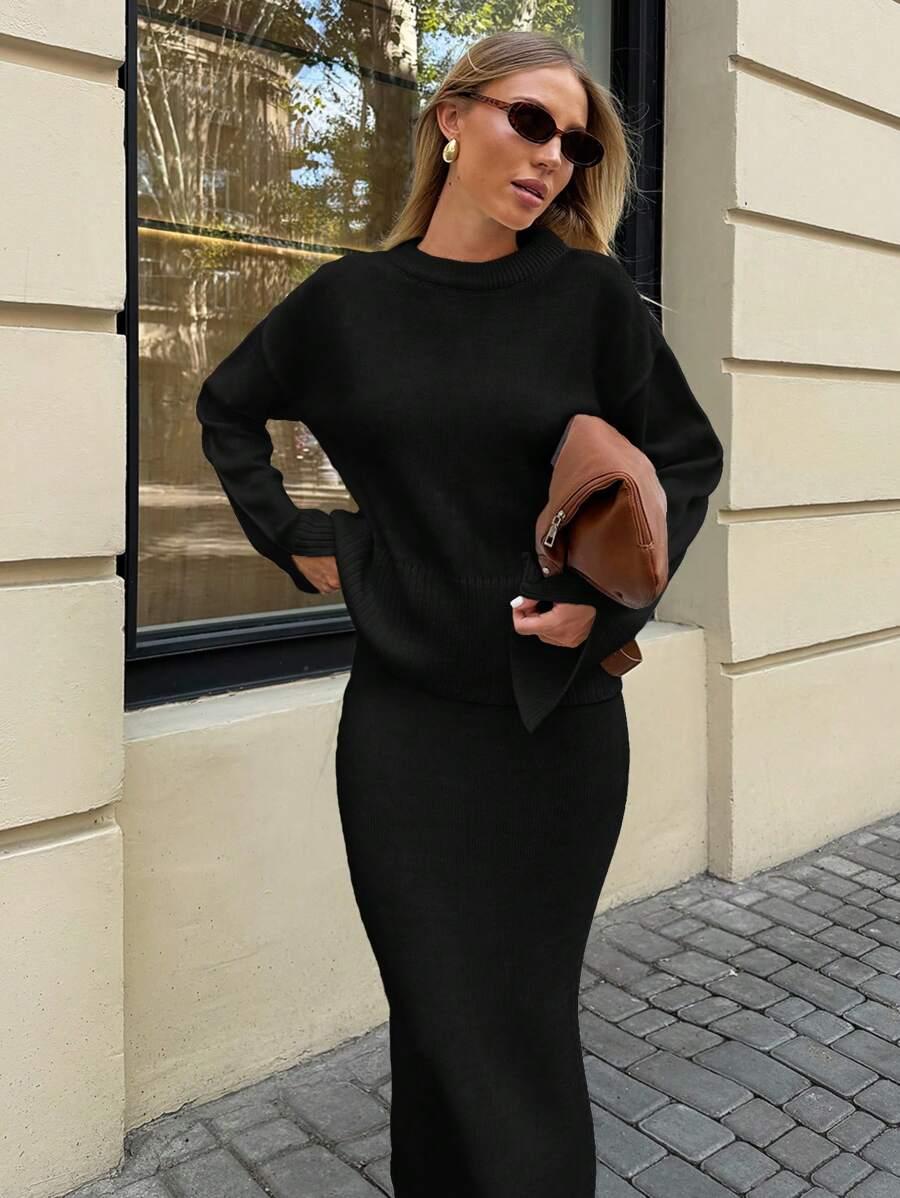 sweter spódnica komplet