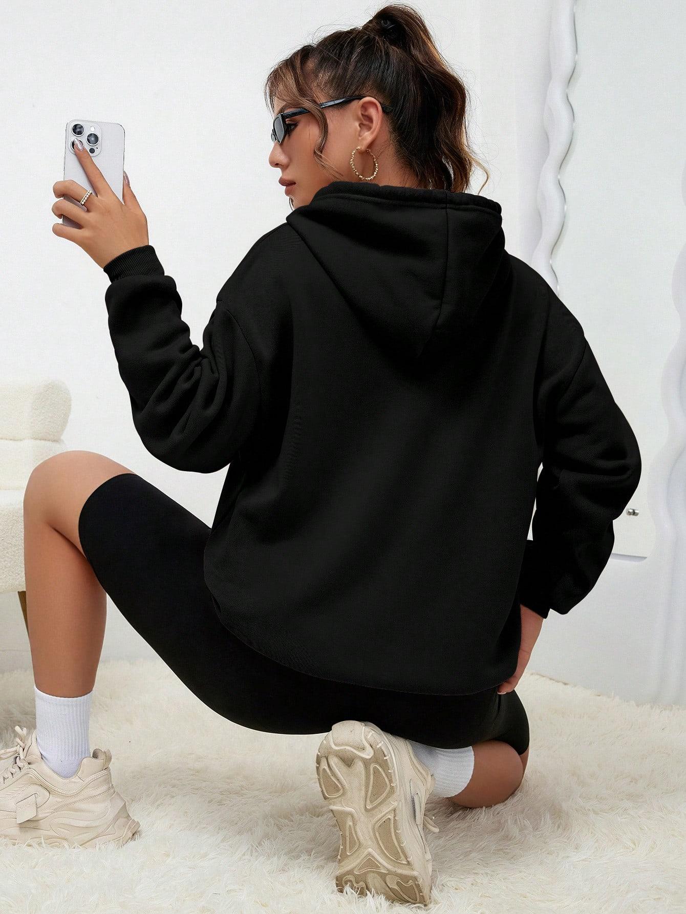 CZARNA BLUZA KAPTUR