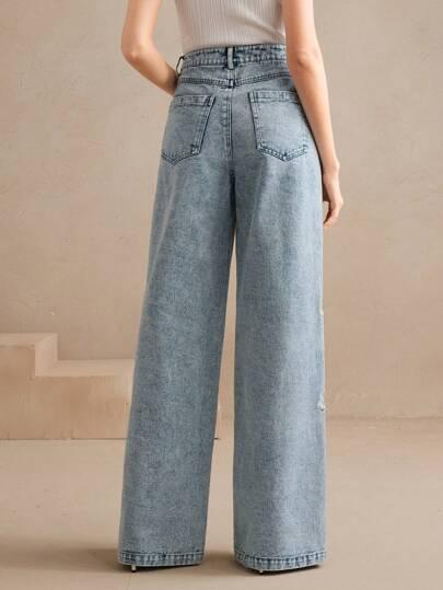 NIEBIESKIE SPODNIE JEANS