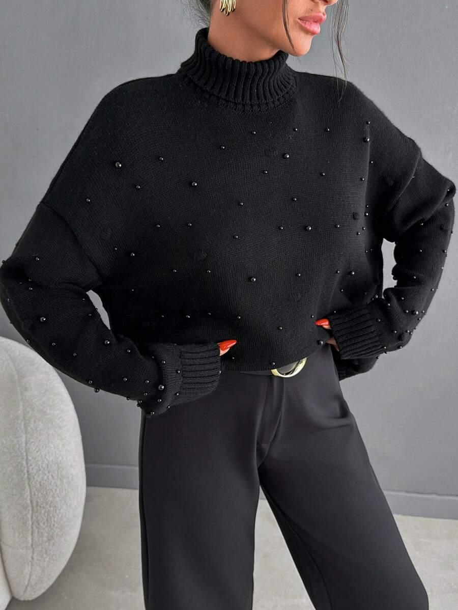 CZARNY SWETER CASUAL