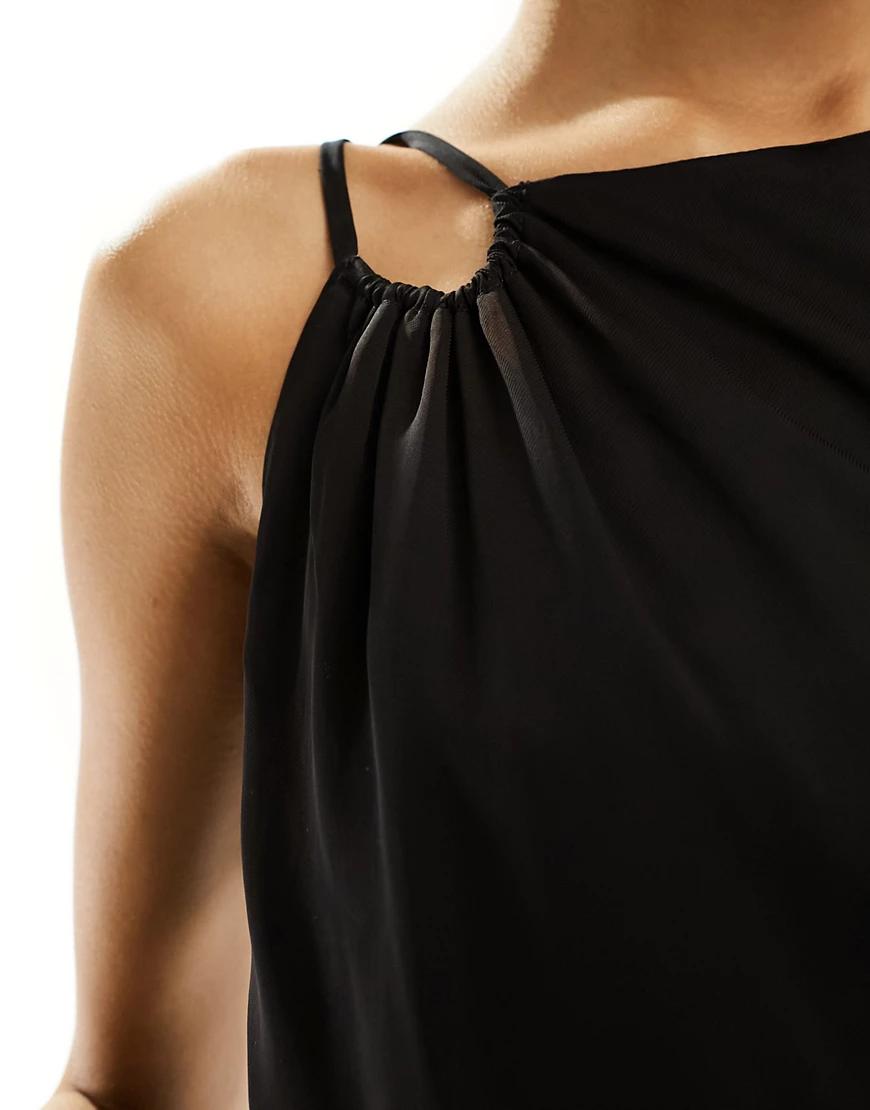 CZARNA ELEGANCKA SUKIENKA MAXI 