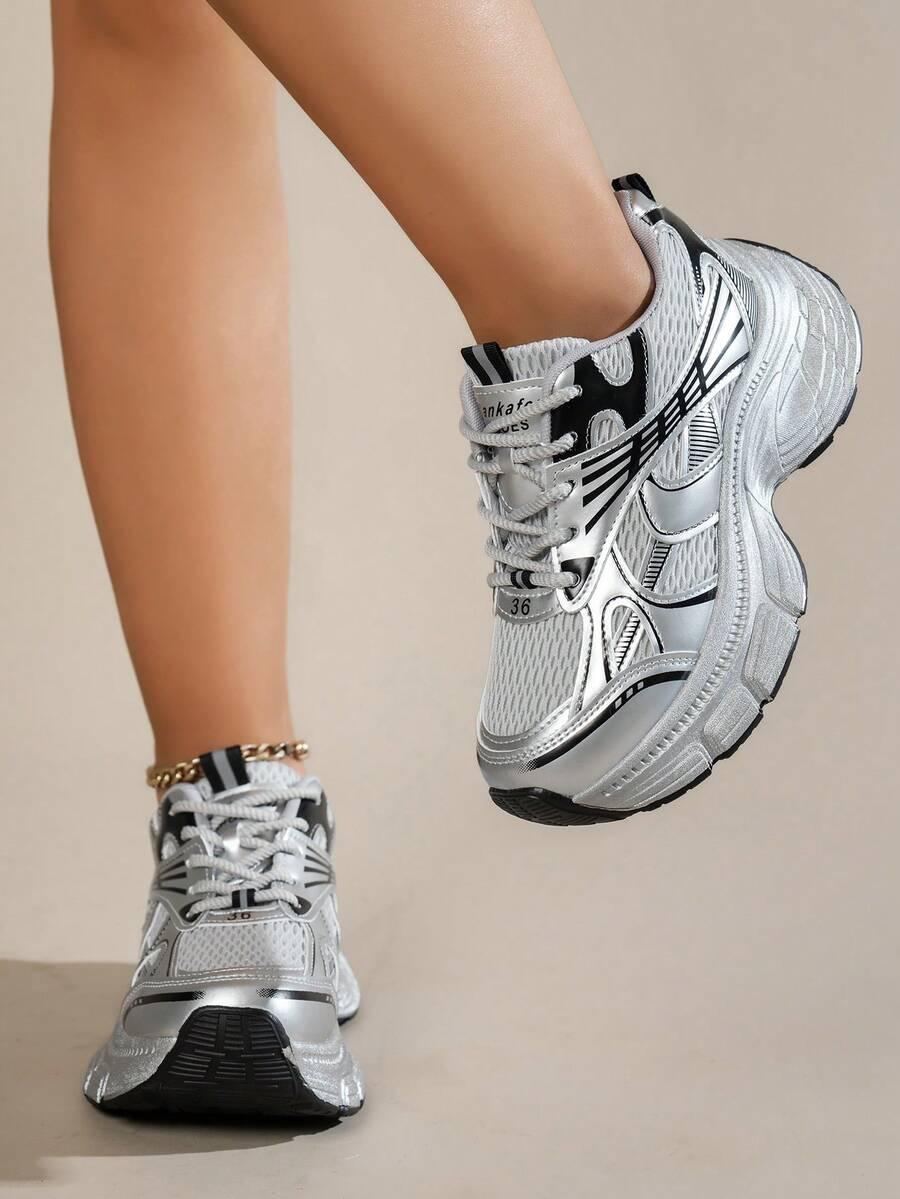 srebrne buty sportowe