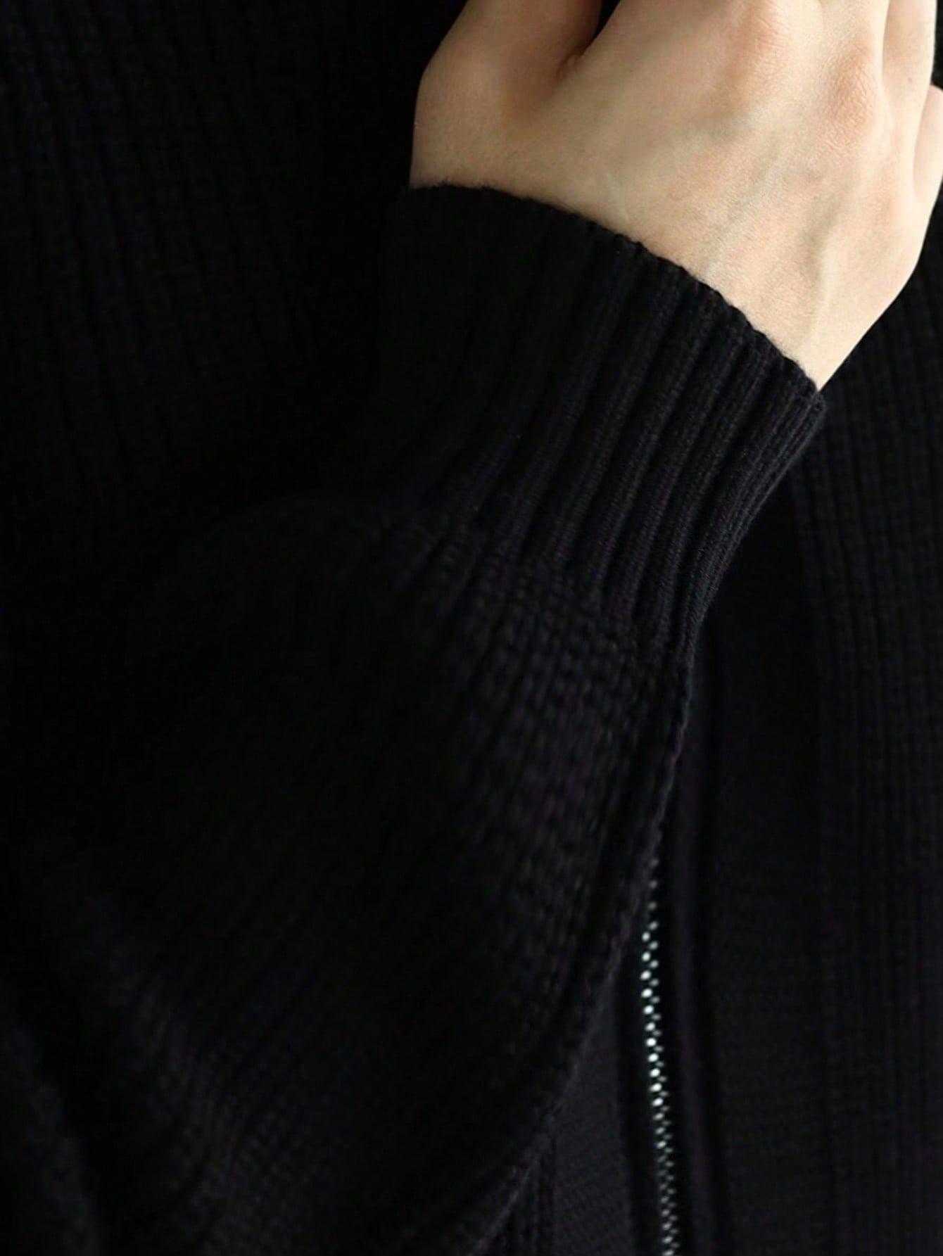 czarny sweter zamek