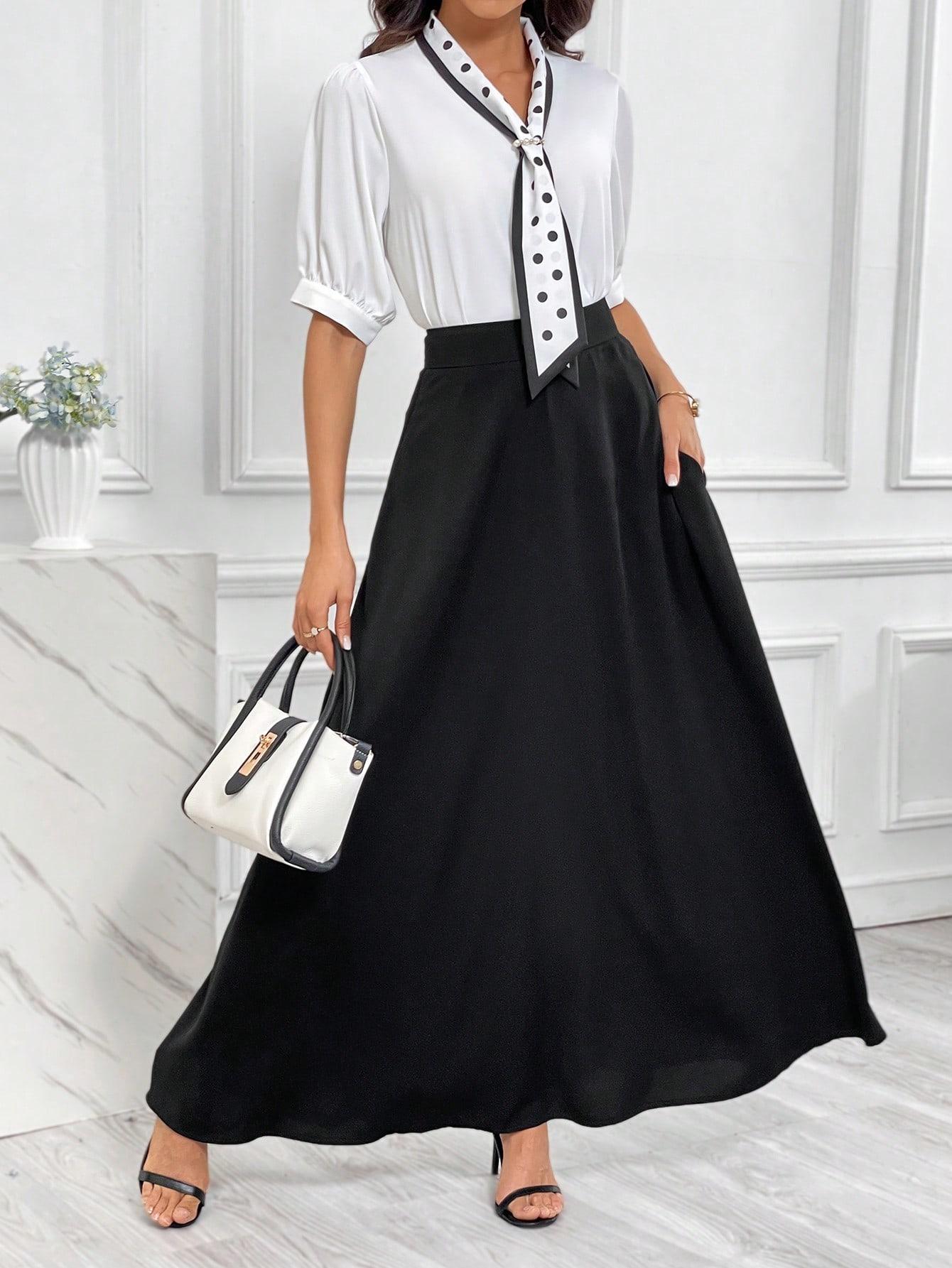 CZARNA SPÓDNICA MAXI