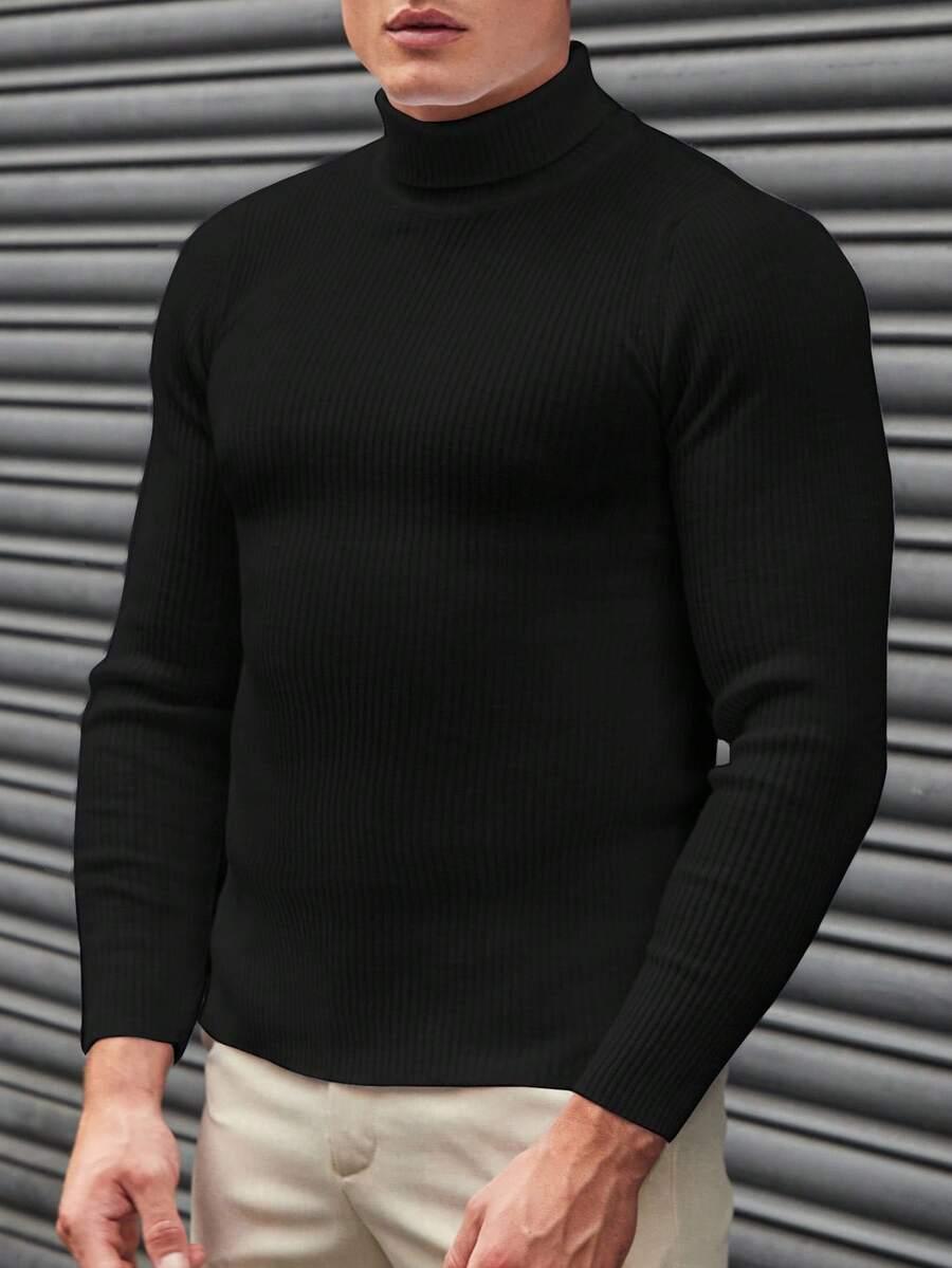czarny sweter golf