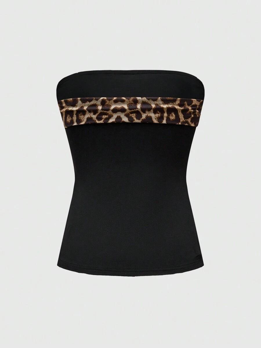 TOP BEZ RĘKAWÓW ANIMAL PRINT