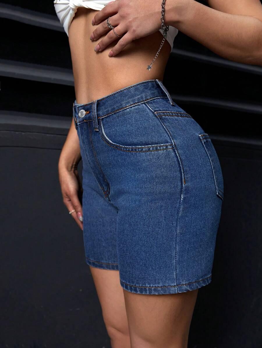 NIEBIESKIE SPODENKI JEANS 