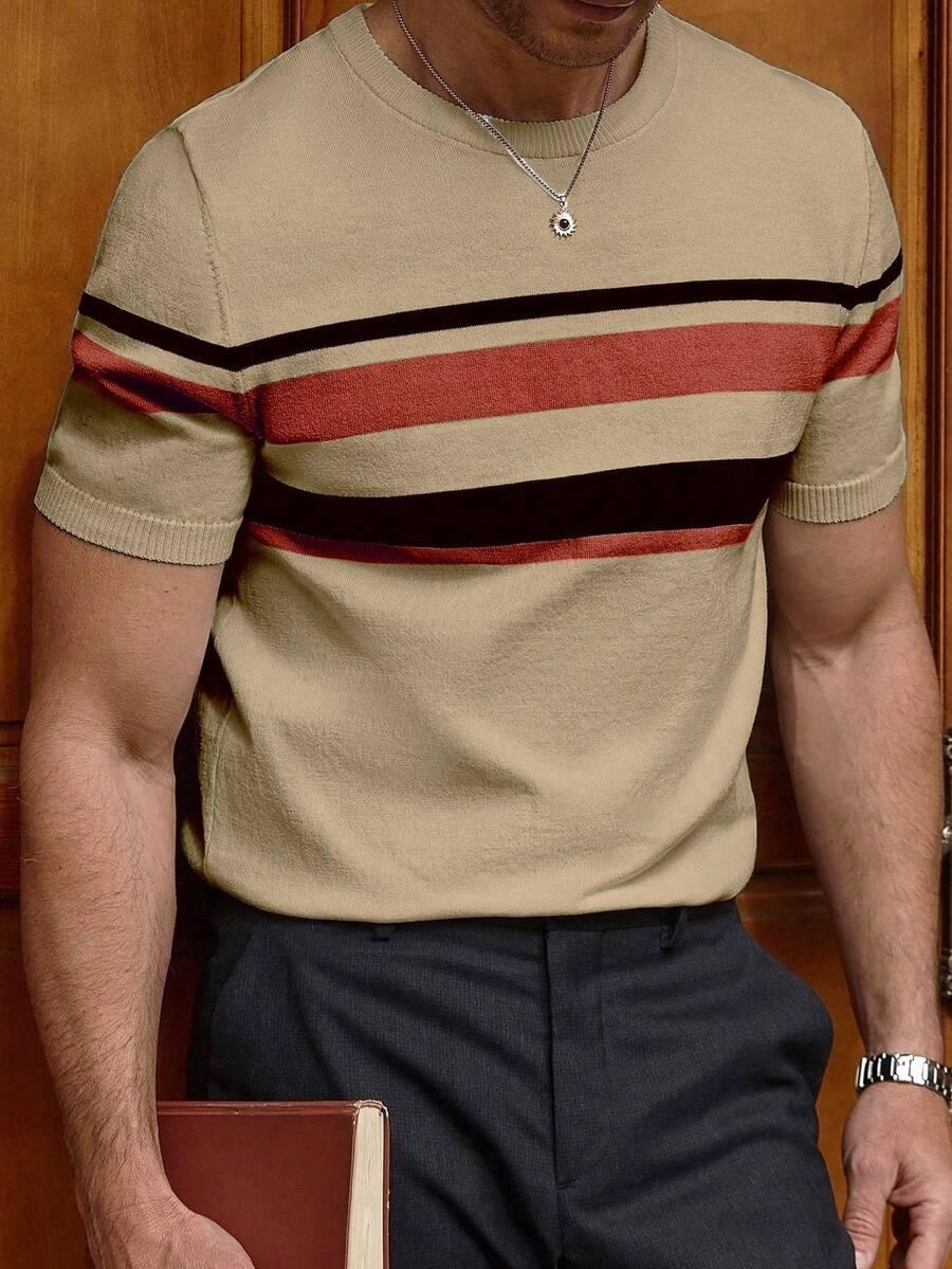 SWETER MĘSKI Z KRÓTKIM RĘKAWEM