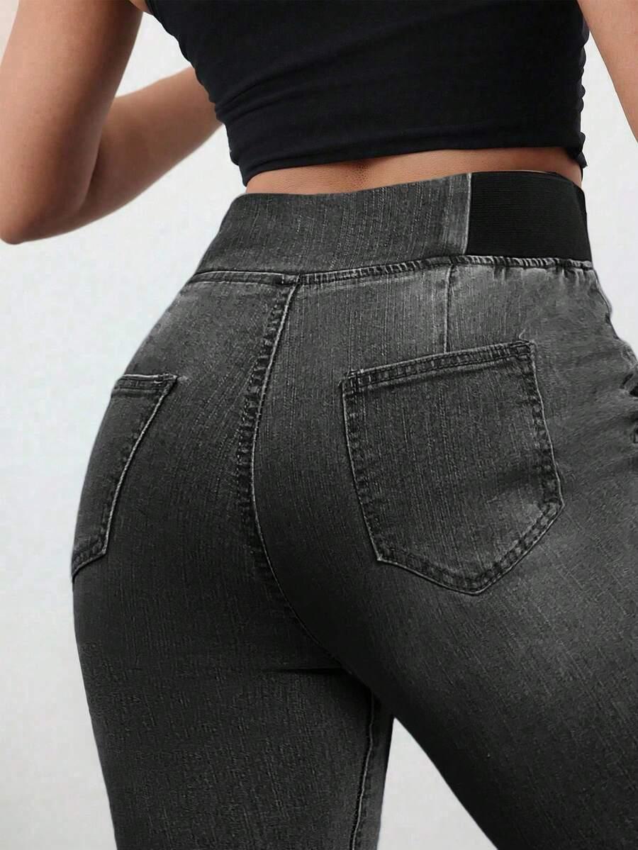 szare spodnie jeans