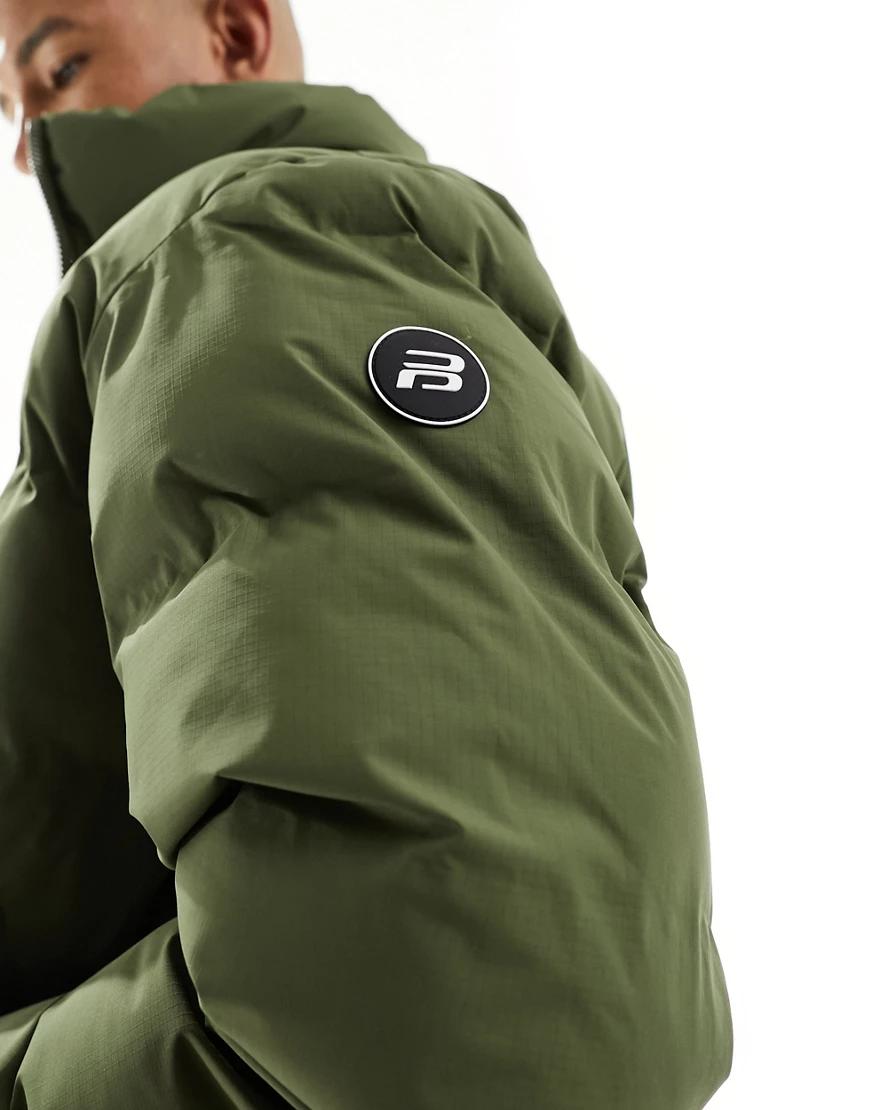 zielona krótka kurtka pikowana khaki