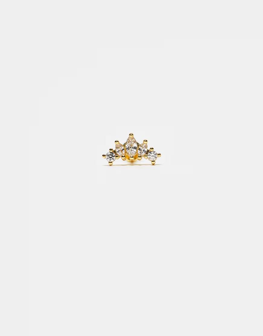 pozłacany kolczyk labret