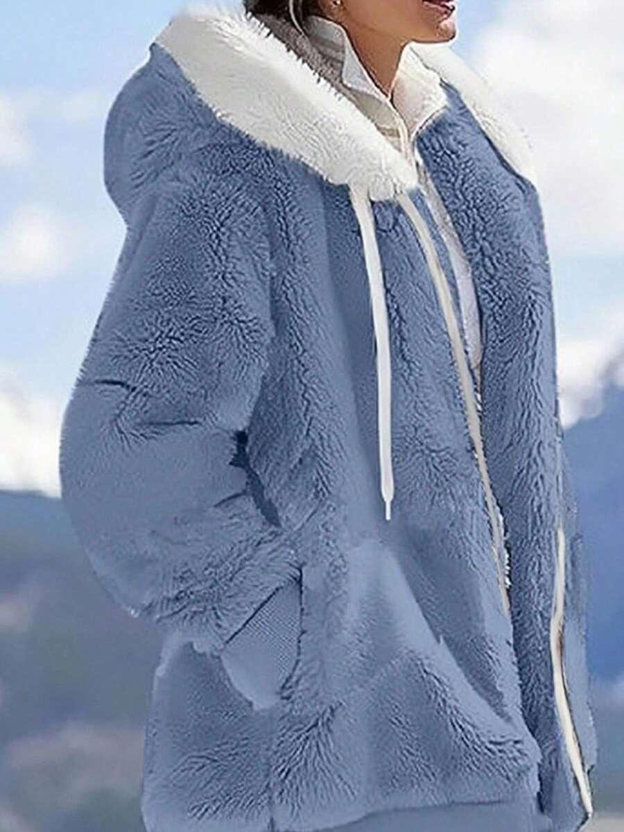 niebieska bluza kaptur
