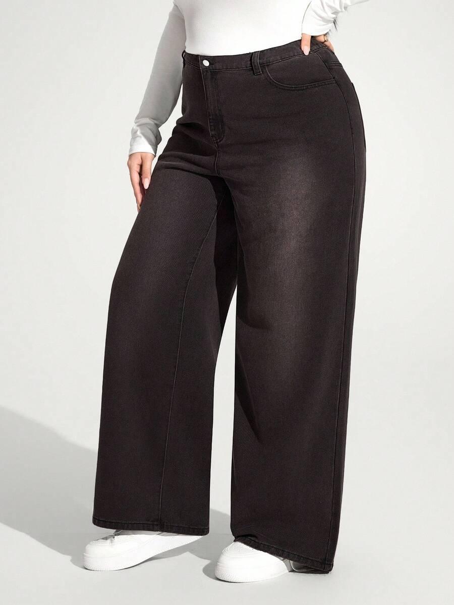 SZEROKIE SPODNIE JEANS