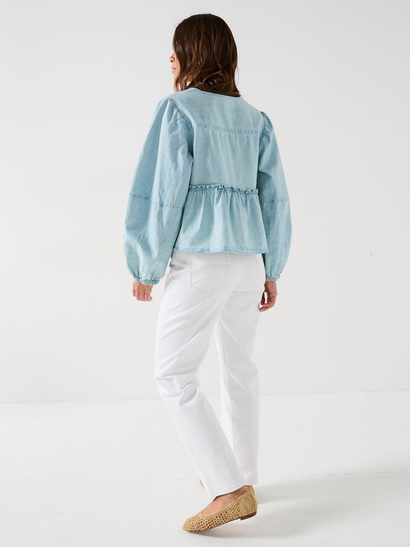 FREE PEOPLE BLUZKA JEANSOWA 