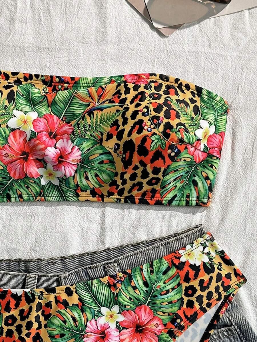 DWUCZĘŚCIOWY STRÓJ KĄPIELOWY print