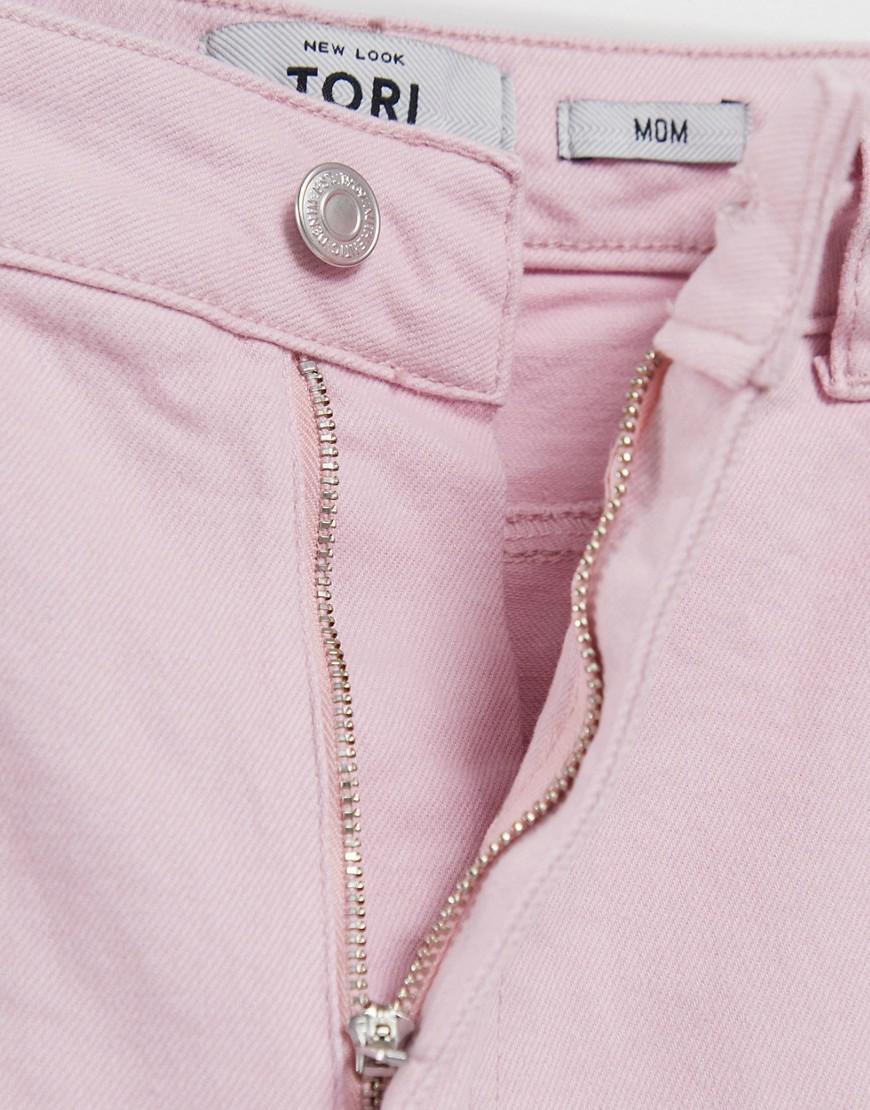 różowe spodnie jeans 